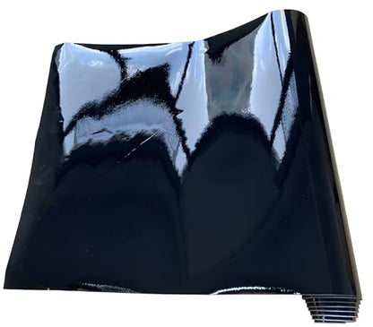 LZLRUN High Gloss Black Car Vinyl Wrap Film Air Release Bubble 3ft x 10ft - size: 3FT x 10FT