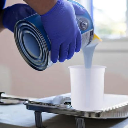 Disposable Paint Cups for Automotive Paint Gun, HVLP Paint Spray Gun 27 Ounce (800ml) Kit with 50 Cups and Lids Systerm, 1 Hard Cup with Retainer Ring and 10 Plugs - size: 27 Ounce Kit