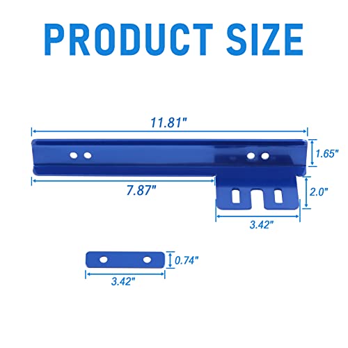 Blue Front Bumper License Plate Mount Bracket Relocator Holder Bar - color: Blue