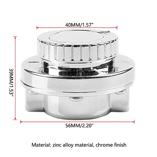 1-5 PSI Fuel Pressure Regulator Adjustable Manual Universal for Carburetor Carb Zinc Alloy FPR with 8MM 10MM (5/16" 3/8") Hose Fittings