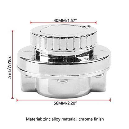 1-5 PSI Fuel Pressure Regulator Adjustable Manual Universal for Carburetor Carb Zinc Alloy FPR with 8MM 10MM (5/16" 3/8") Hose Fittings