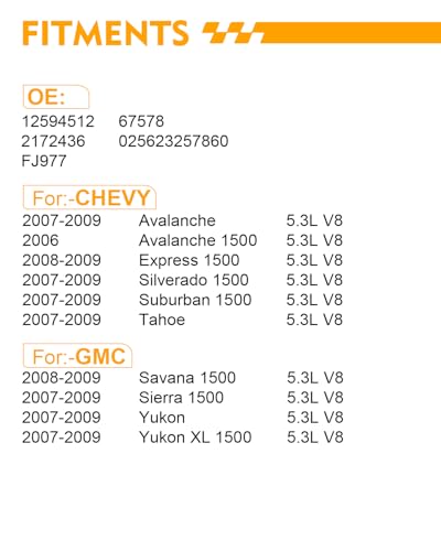 12594512 5.3L Fuel Injectors for:-Chevy Avalanche 2007 2008 2009 - size: 12594512(8)