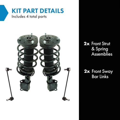 TRQ Front Suspension Kit Complete Strut & Coil Spring Assembly Sway Bar - style: SCA34841