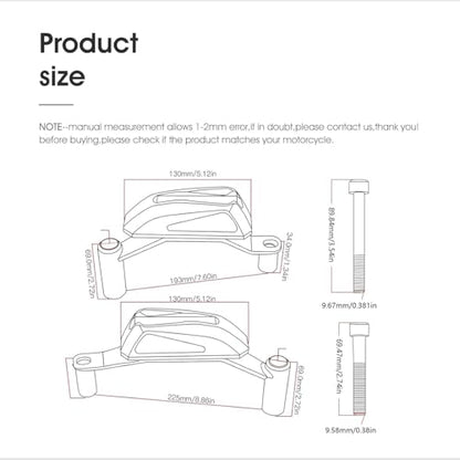 Z900 2017-2022 Motorcycle Stainless steel Frame Engine Sliders Protector - color: Frame Crash Pads-black