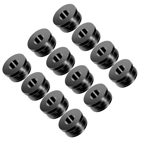 12-Pack Motorcycle Rubber Grommets Kit Compatible with Harley Honda Yamaha Suzuki Kawasaki Fairing Cowling - Durable TPU Replacement Washers for Windshield, Saddlebag, Side Cover & Bodywork Repair