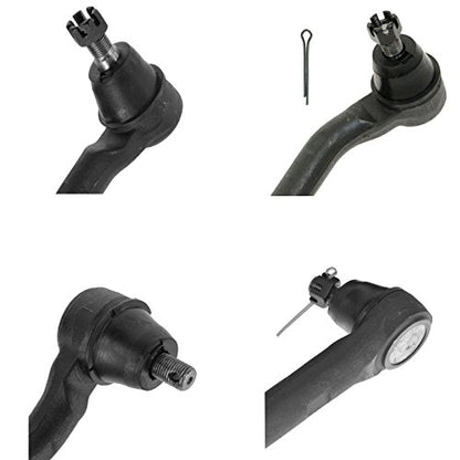 TRQ Inner and Outer Driver and Passenger Side Tie Rod Set 4 Piece - style: PSA55081