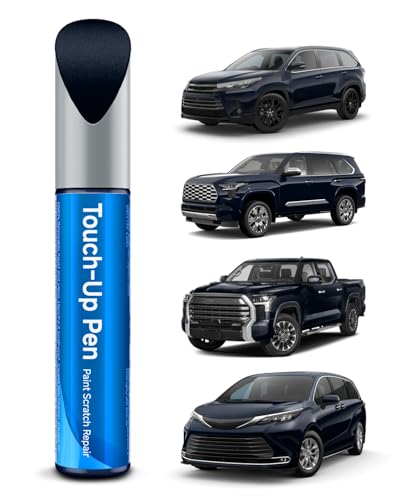 8X8 New Dark Blue Touch Up Paint Compatible with Toyota Exact Match Touch Up Paint Car Scratch Repair - color: New Dark Blue(8X8)