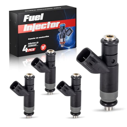 ENA 4 Holes Fuel Injectors Set of 4 Compatible with Replacement for Chrysler Dodge PT Cruiser Sebring 2004-2010 Caravan Neon SX Stratus 2004-2007 L4 2.4L Replacement for FJ483 8001490N FI11350S