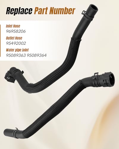 HAVC Inlet Outlet Heater Hose with Connectors Fit for Chevrolet Sonic 2013-2018 Replacement Part Number 96958206 95492002 95089363 95089364