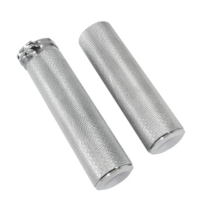 1 Inch Cable Throttle Handlebar Grips Motorcycle Hand Grips - color: #2 Chrome