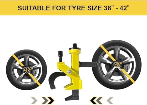 Pneumatic Tire Bead Breaker Tool - 38"-42" Heavy Duty Tire Changer with Rubber Pad, Protects Aluminum Alloy Hubs, Easy to Operate