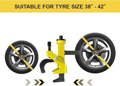 Pneumatic Tire Bead Breaker Tool - 38"-42" Heavy Duty Tire Changer with Rubber Pad, Protects Aluminum Alloy Hubs, Easy to Operate