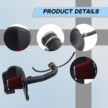 Cold Air Intake Compatible With 2014-2018 Chevy GMC Cadillac 5.3L 6.2L V8 (Silverado 1500, Suburban, Tahoe, Sierra 1500, Yukon, Yukon, Escalade) - size: Chevy GMC Cadillac Cold Air Intake 5.3L 6.2L