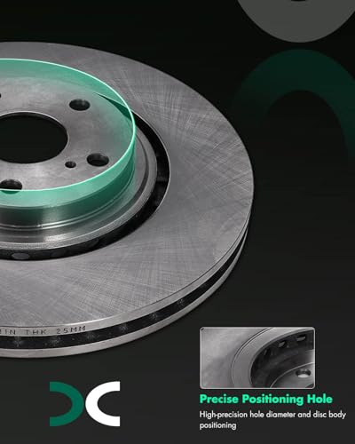 SCITOO Front Brake Kits Disc Brake Rotor Brakes Pads:31511;D1324 - size: Front 31511 + D1324 [2+4PCS]