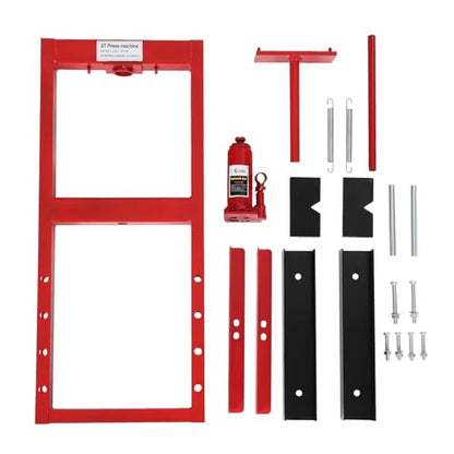 GAOMON Superior 6 Ton H-Frame Hydraulic Shop Press – Adjustable Height Benchtop Press with Movable Plates, Particulate Cover – Professional Steel Hydraulic Power Equipment for Garage, Auto Repair