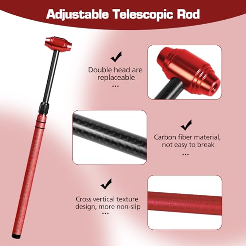 LadyRosian 16PCS Paintless Dent Repair Tools Leveling Telescopic Hammer and Aluminum Dent Hammer with Knock Down Head Tap Kit for Car Hail Damage Dent Repair - color: Repair Tool B