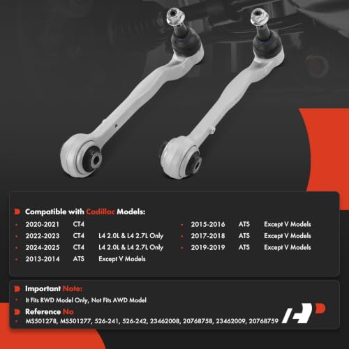 A-Premium Front Rearward Lower Control Arm, with Ball Joint & Bushing