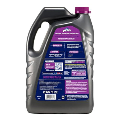 PEAK OET Extended Life Violet 50/50 Prediluted Antifreeze/Coolant for European Vehicles, 1 Gal. - size: 50/50