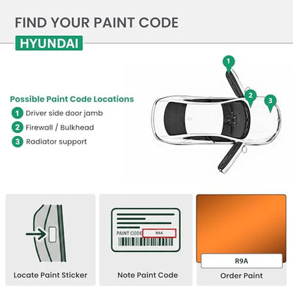 ERA Paints - R9A - Vitamin C Metallic for HYUNDAI Exact OEM Color Match Automotive Touch Up Paint for Cars - Spray Paint with Premium Spray Nozzle - 2K Premium Kit - Made in USA - style: Spray - 2K Premium Kit
