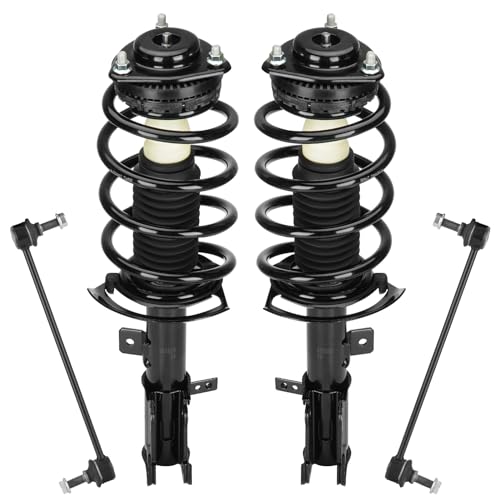 Front Strut Assembly & Sway Bar Links for Chrysler 200 2011-2014, for 2008-2014 Dodge Avenger, 07-10 Sebring (Sedan), Shock Absorber Replace 271131 271130 4PCS