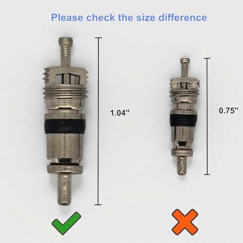 7001 Large Nickel Plated Brass Tire Valve Core for Agricultural and Specialty Vehicles Heavy Duty, Durable and Reliable Tire Inflation Solution, Length 1.04'', Dia 0.3'', Pack of 15 - size: 7001 15pcs