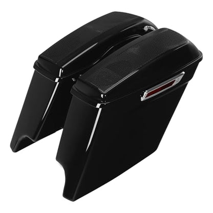 TCT-MOTORPARTS 5" Extended Hard Saddlebags 5" x 7" Speakers Cutout Fit For Harley 2014-2024 Touring Road King, Road Glide, Street Glide, Electra Glide, Ultra-Classic - color: 5" Extended Saddlebags w/5x7" Speakers Lids