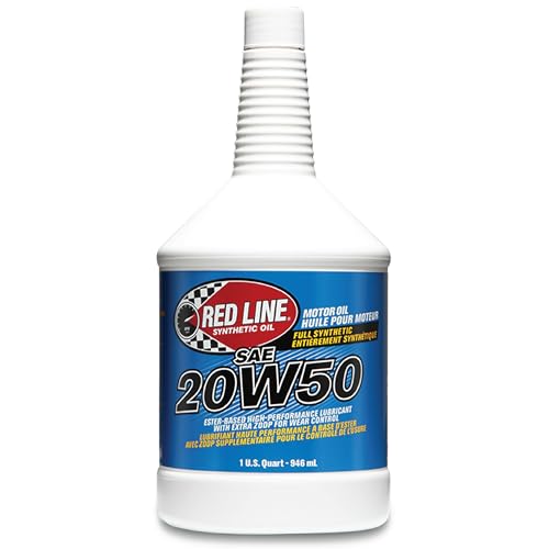 Red Line 12504 SAE 20W50 Fully Synthetic Motor Oil - 1 Quart (12 Pack)