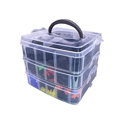 860Pcs Car Push Retainer Clips and Body Fastener Clips Kit - color: blue