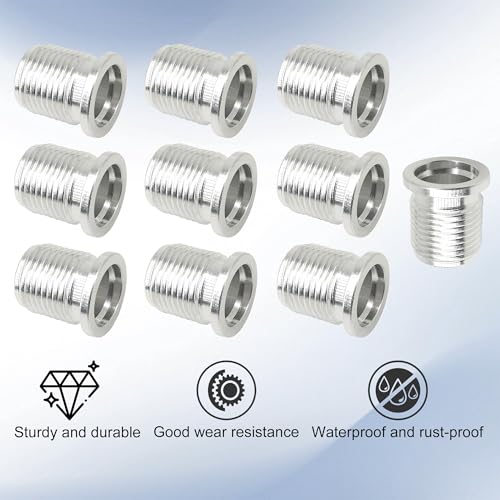 10 PCS Spark Plug Port Insert Stainless Steel 14mm #CAL389-100 - size: ten pcs