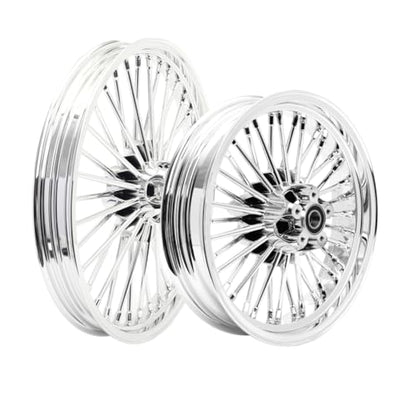 TOFR 21x2.15 16x3.5 Chrome Fat Spoke Wheels For Harley Dyna FXD FXDB 00-05 - color: Chrome, size: Front:21x2.15 Rear:16x3.5