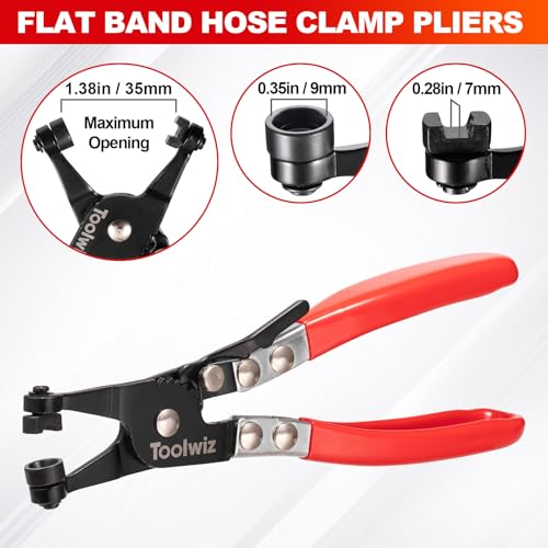 Toolwiz 6 pcs Fuel Line Pliers Set, for Automotive Repair with Storage Bag - style: 6 Pack