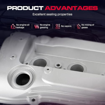 Aluminium Engine Valve Cover Fit for Toyota Camry 2002-2009, Corolla & Matrix 2009-2013, Highlander 2001-2007, RAV4 2004-2008, Solara 2002-2006, L4 2.4L,Replace # 11201-28014