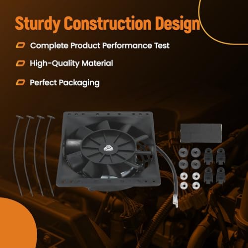 maXpeedingrods 6'' Inch Slim Push Pull Electric Radiator Cooling Fan 650CFM Mount Kit Universal 12V 80W - size: 6 inch