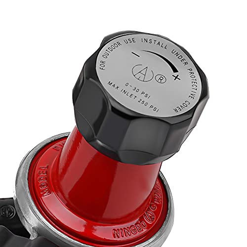 Stanbroil 0-30 PSI High Pressure Adjustable Regulator POL Connection and 48-Inch Hose Assembly Kit (Pack of 2) - size: POL Connector with handwheel (Pack of 2)