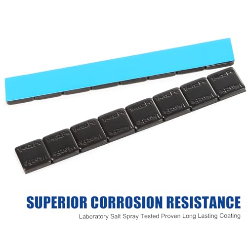 JiiinMiiin 1/4oz, 0.25oz, 48PCS Black Steel Adhesive Stick on Wheel Weights - color: Black, size: 0.25oz - 48PCS