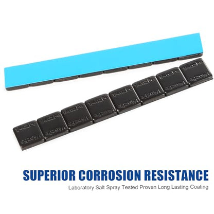 JiiinMiiin 1/4oz, 0.25oz, 48PCS Black Steel Adhesive Stick on Wheel Weights - color: Black, size: 0.25oz - 48PCS