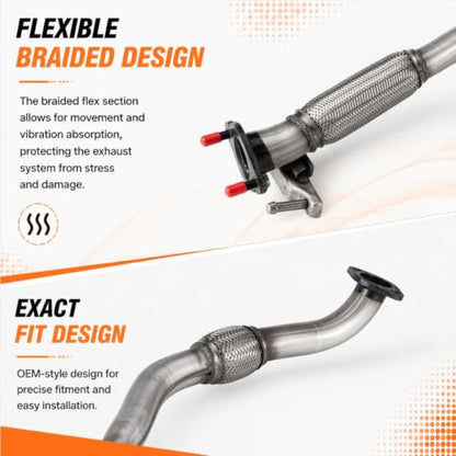 HS01F Flex Exhaust Pipe Direct Fit for Hyundai Santa Fe GLS 2007-2009 2.7L - size: 2007-2009 Hyundai Santa Fe