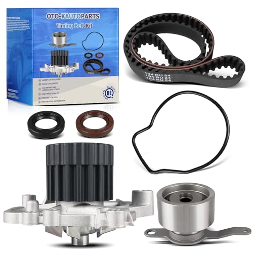 OTO-K Timing Belt Kit with Water Pump Compatible with Honda Civic 1996 1997 1998 1999 2000 1.6L L4 SOHC D16Y5 D16Y7 D16Y8 16 Valve,Replace # TBK224 TCKWP224 19200-P2A-A01 - size: TBK224