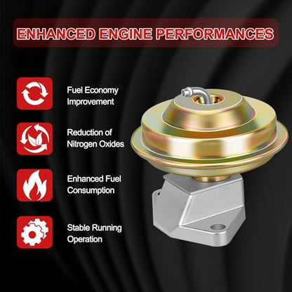 214-2286 EGR Valve 5.0L 5.7L V8 Compatible with Chevrolet/Chevy Blazer C1500 C2500 G10 G20 G30 K2500 GMC C1500 C2500 G1500 G2500 G3500 Jimmy K1500 1988 1989 1990 1991 1992 1993 1994 1995