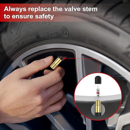 SUNSOUL TR600HP High Pressure Brass Stem EPDM Rubber Snap-in Tire Valves, Fit for 0.453 inch 11.5mm Rim Holes and for Most of Pick-up, Heavy-Duty Vehicles, Pack of 5pcs Valves - color: TR600HP-5pcs