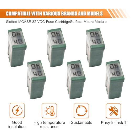 40A 32V Mini Slotted Automotive MCASE Shaped Cartridge Fuse Kit - size: 40A