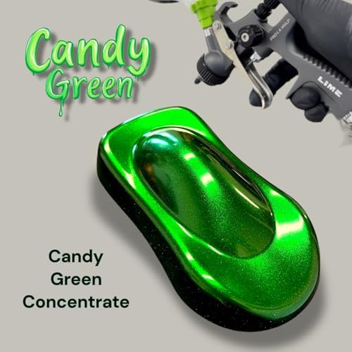 LiME LiNE Green Candy Concentrate, Automotive Solvent Based Transparent Paint over Pearls, Metal Flake and Metallics (1 Pint) - color: Green