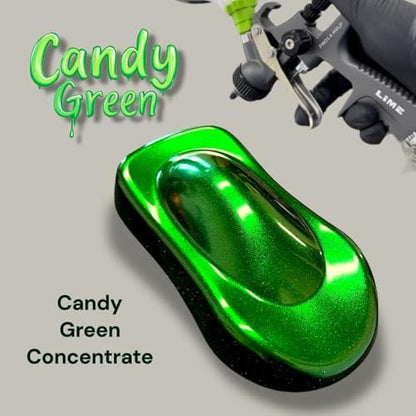 LiME LiNE Green Candy Concentrate, Automotive Solvent Based Transparent Paint over Pearls, Metal Flake and Metallics (1 Pint) - color: Green