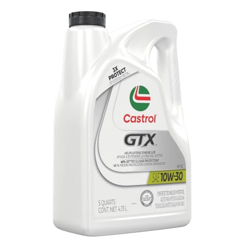 Castrol GTX 10W-30 Conventional Motor Oil, 5 Quarts - size: 5 Quarts