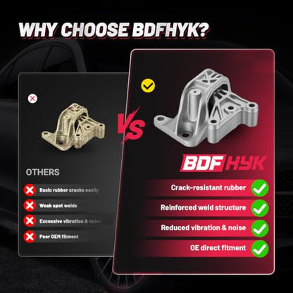 BDFHYK Engine Motor Mount Set Compatible with Fiat 500 2013 1.4L L4 - size: 2012-2018 Fiat 500