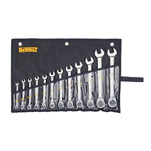 DEWALT Ratcheting Wrench Set, SAE, 12-Piece (DWMT19232) - style: Standard, 12 piece