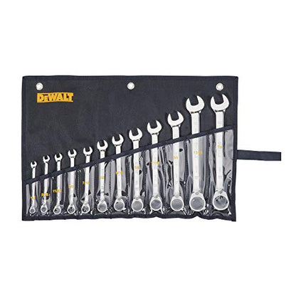 DEWALT Ratcheting Wrench Set, SAE, 12-Piece (DWMT19232) - style: Standard, 12 piece