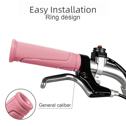 9-Color Kids Bike Handlebar Grips - Non-Slip TPR Bicycle Grips for Mini Bikes & Micro Scooters (22.2mm, 90mm) - color: Pink