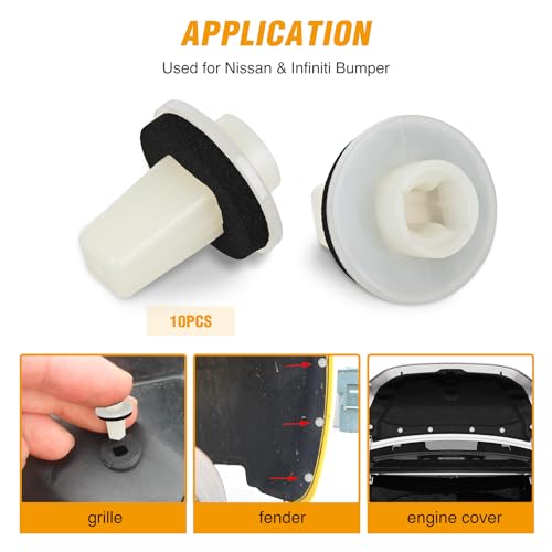 GOOACC 40Pcs Bumper Grommet and Rear Bumper Retainer Assortment - color: 40Pcs Nissan Infiniti Bumper Retainer