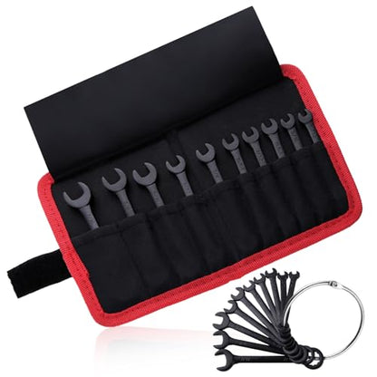 Mini Wrench Set SAE 10 PCS Ignition Wrench Set, 5/32"-7/16", Black - style: SAE(Black)